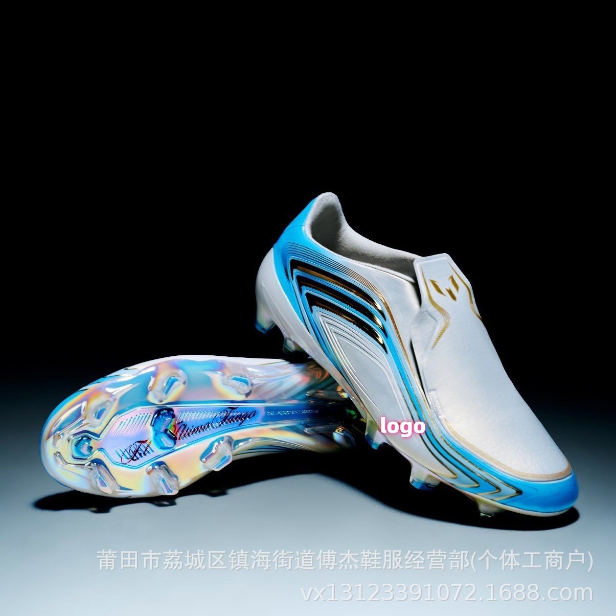 World Cup Cross-Border Messi New F50 Low-Top Waterproof Laceless Fg Spike Training Soccer Shoes for Men, Women, and Youth