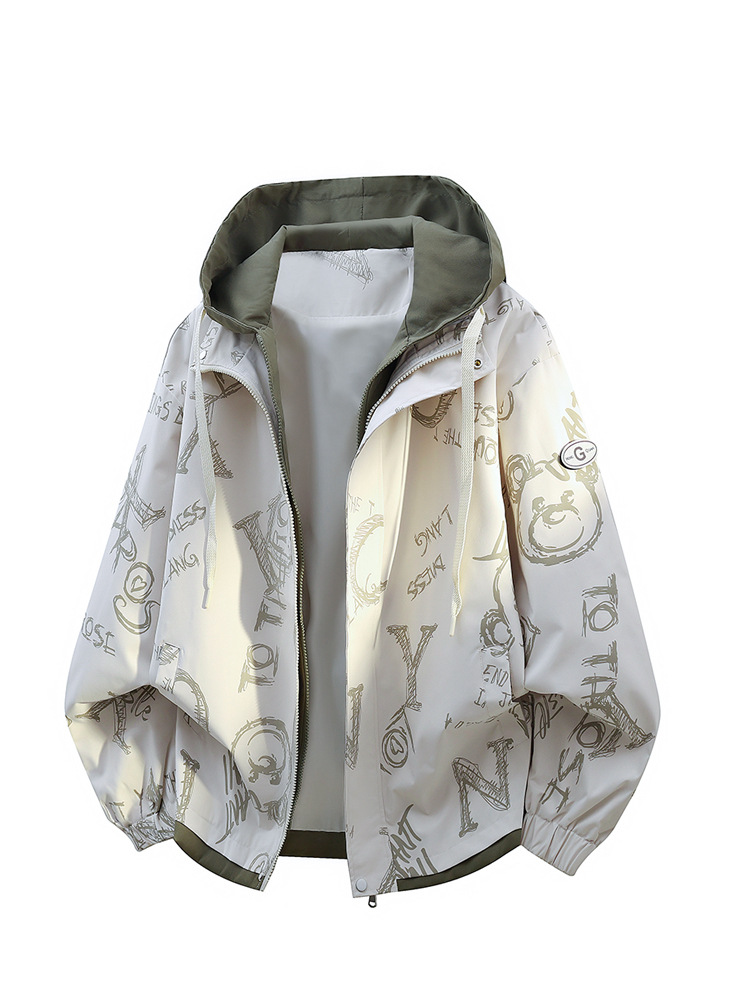 2026 Spring and Autumn New Loose Casual Versatile Trendy Brand Fashion Youth Fake Two-Piece Jacket Top Trendy