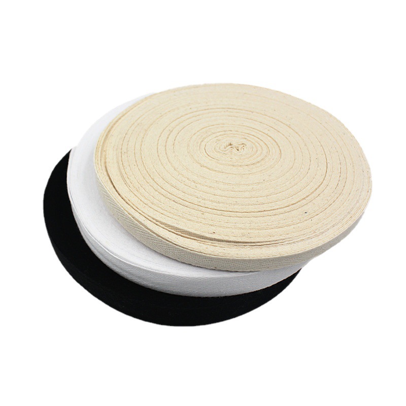 Beige white herringbone strip cotton strap clothes wrapping strip home textile fabric rolling strip spot wholesale