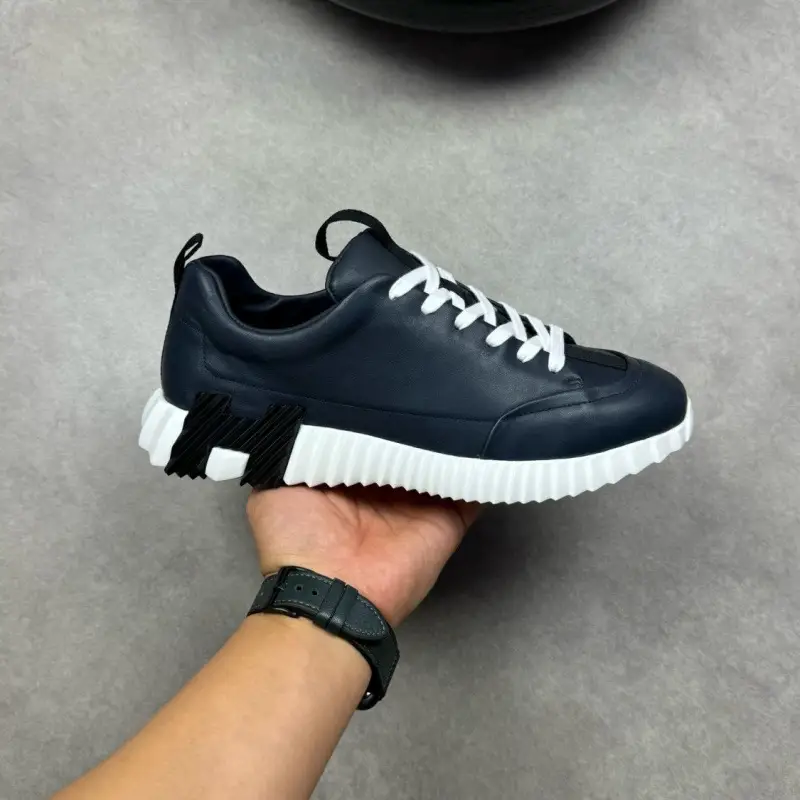 European Station High-end Men's Shoes Casual Genuine Leather Sports All-match Thick-soled Breathable sneaker Comfortable White Shoes Casual Shoes