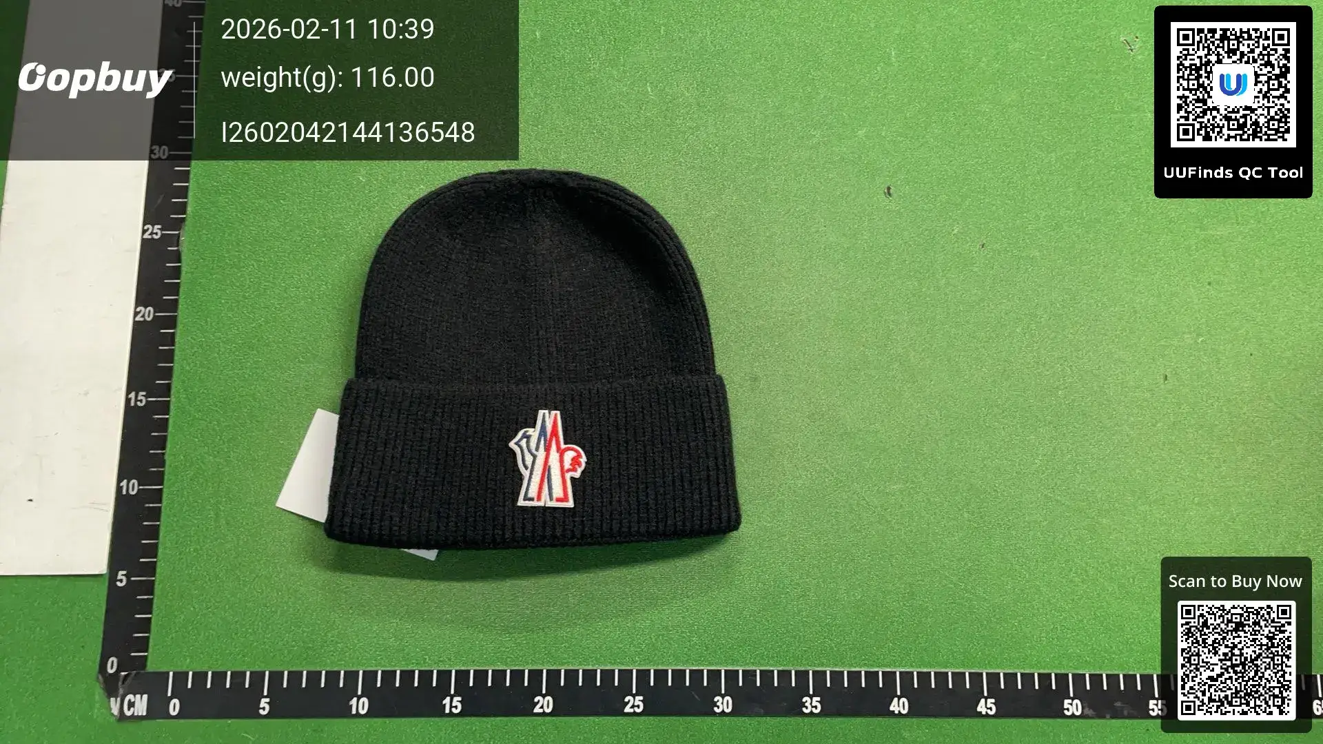 Moncler Black Beanie Hat