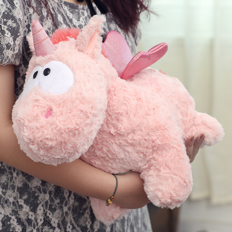 Love Angel Unicorn Pink Doll Children's Comfort Doll Rag Doll Sleeping Pillow Gift for Children