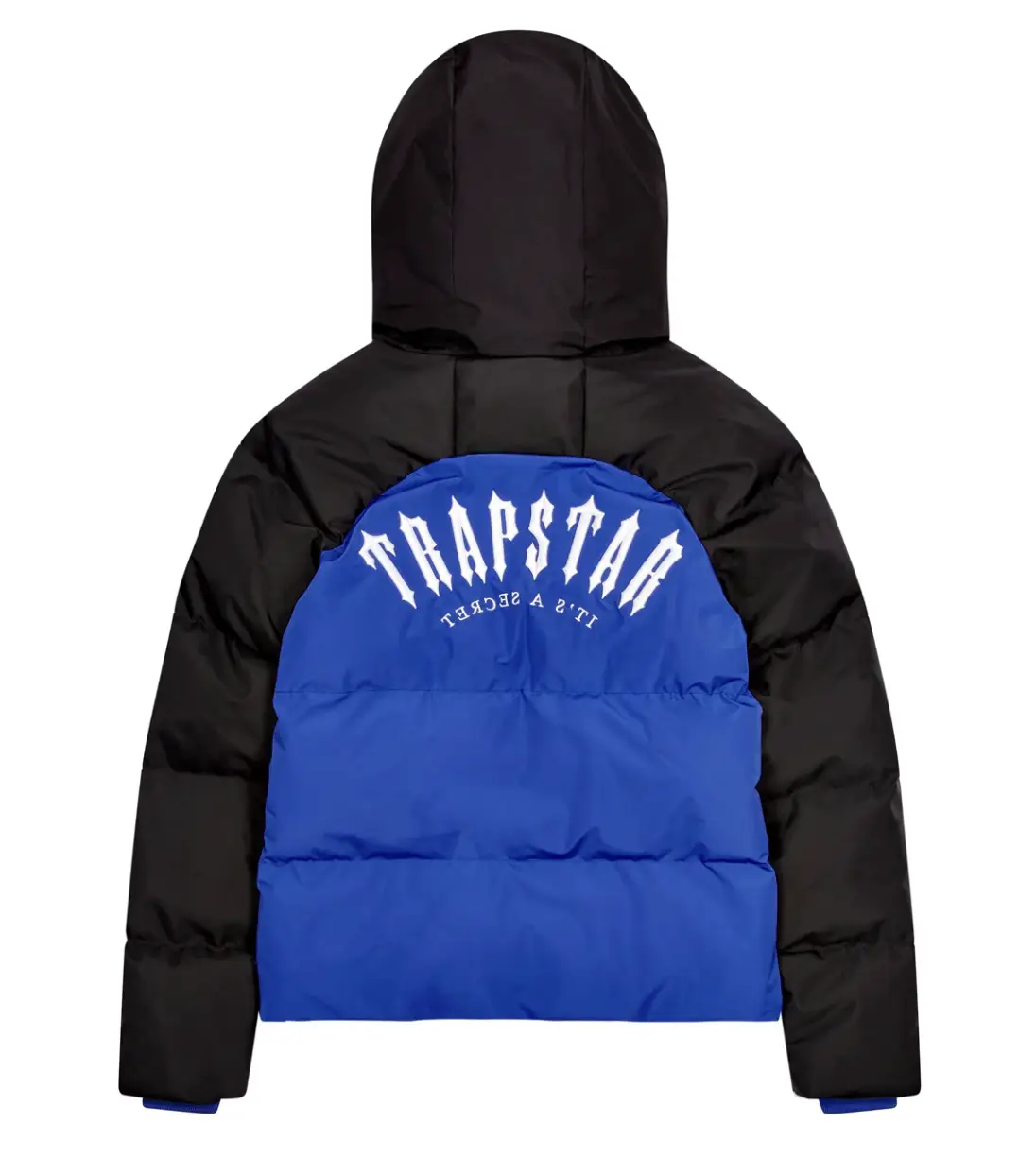 Trapstar-Decoding Arch Puffer jacket - Black and Blue American Street Ukdrill