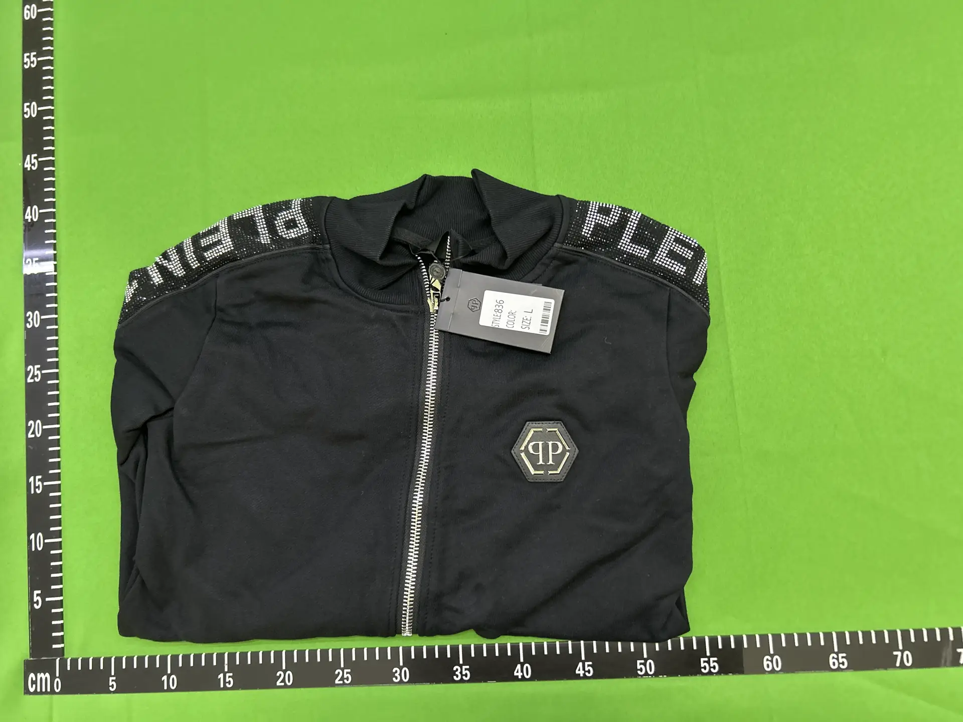 Philippe Plum AliExpress Amazon Cross-border European and American Street Fashion Hot Diamond Letters Men's Zipper Jacket for Men