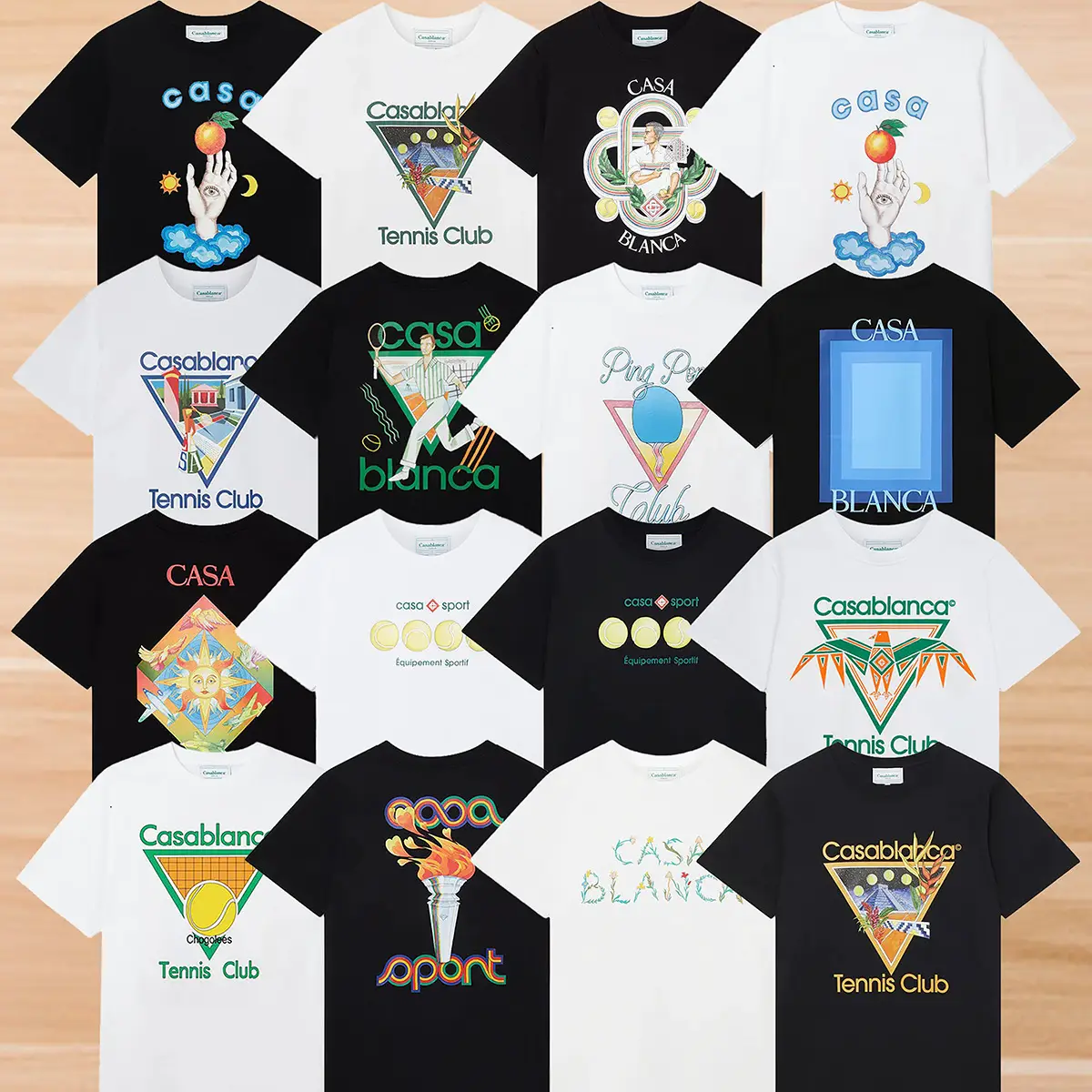 Casablanca Casablanca Short-Sleeved Heavyweight 260g American Trendy Brand Niche Loose High Street T-Shirt