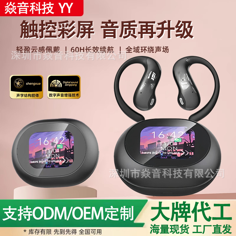 Miniso Cross-Border Smart Ai Translation Headphones Ms188 High Quality Ow Ear-Mounted Wireless Bluetooth Headphones