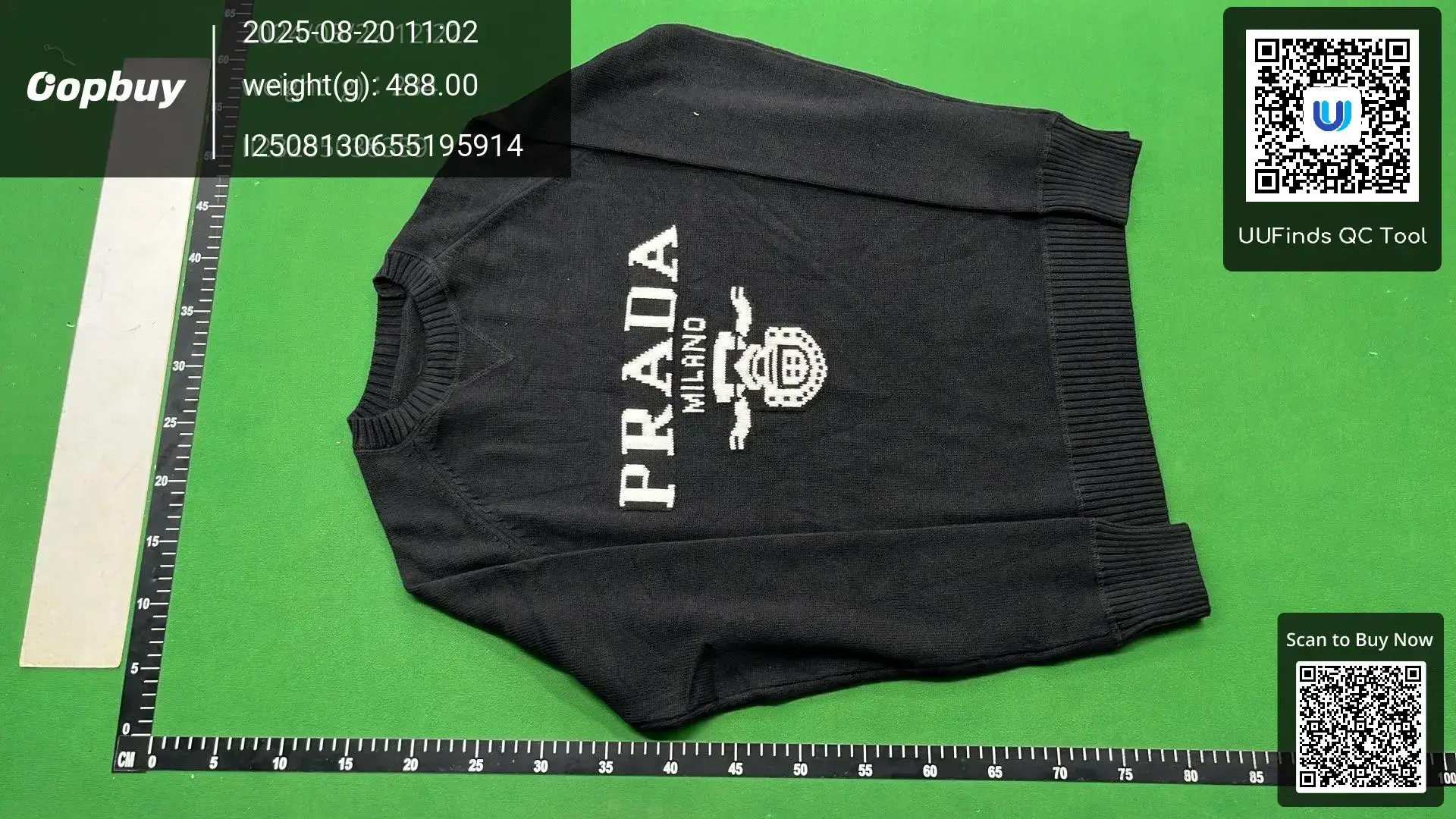 Prada Black Wool Sweater Men's Casual Top