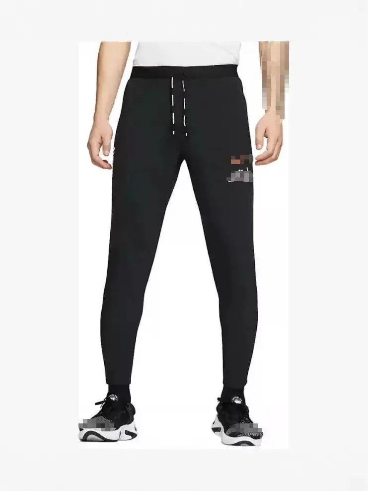 2025 Cross-Border Men's Slim-Fit Casual Athletic Pants with Print Pattern, Mid-Rise Sporty Trousers