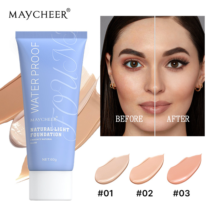 Cross-border foreign trade MAYCHEER foundation liquid natural luster lasting makeup makeup before milk translucent bb cream FDA