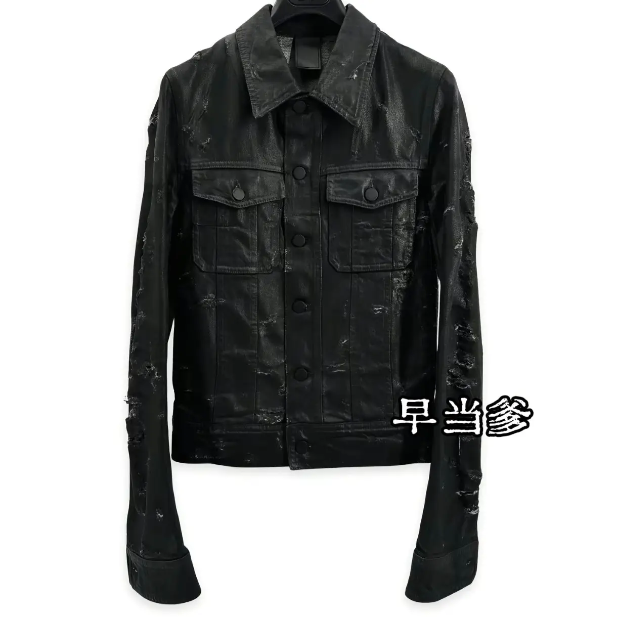 [in Stock] D Brand Hedi Style Distressed Waxed Denim Jacket High Street Luxury Fashion Casual Versatile