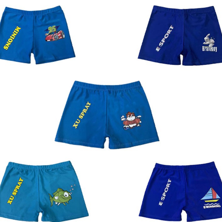Baby Shorts Children's Swimsuit Swimming Trunks Size Children's Cute Cartoon Swimming Trunks Boys Hot Spring Boxer Baby Swimming Trunks