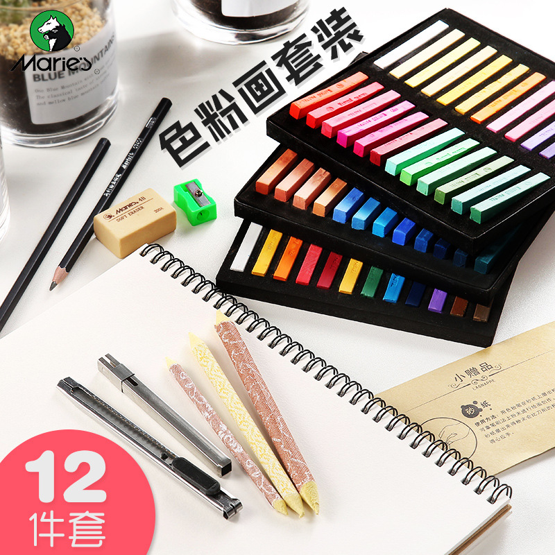 Marley chalk 24 36 48 color disposable hair dye stick color painting stick painting color pen powder factory outlet