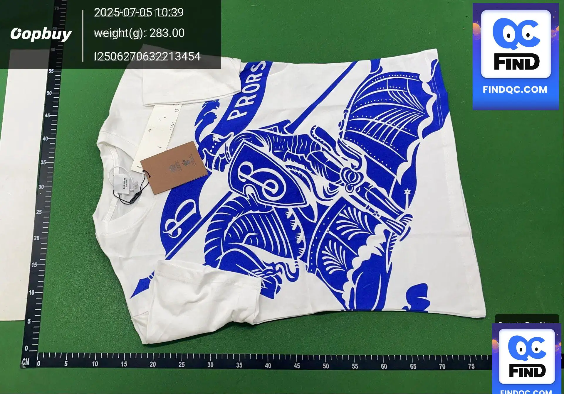 Burberry Knight Print T-Shirt White