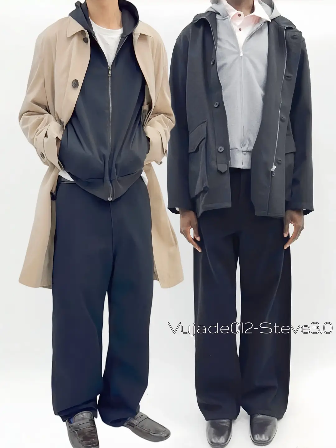 Vujade012-Steve3 New Straight-Leg Loose Washed Denim Jeans Casual Everyday Versatile Long Pants
