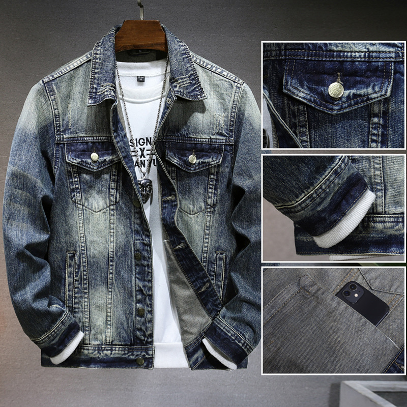 Men's Jacket Denim Shirt Japanese Spring and Autumn 2024 New Fashion Brand Multi-Pocket American Work Jacket Clothes