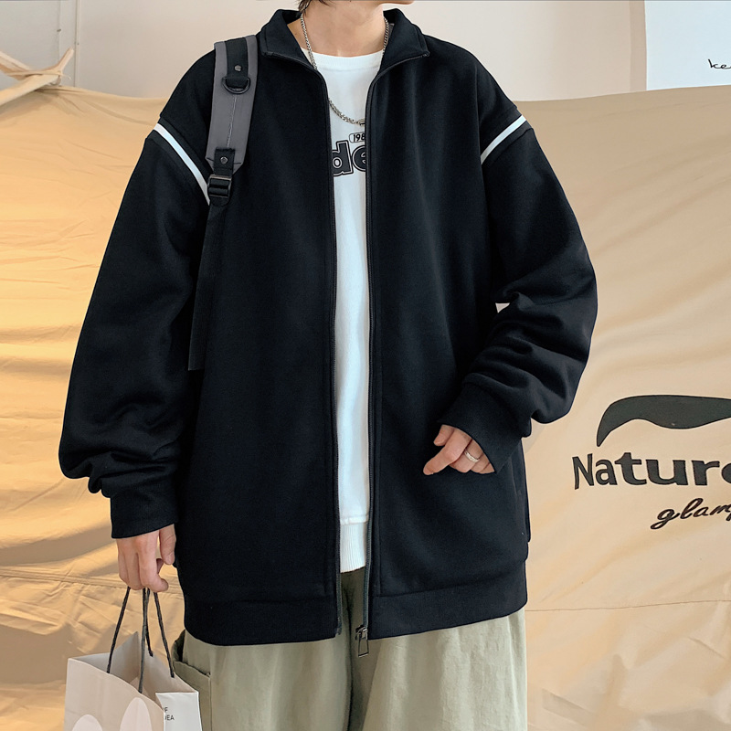 Cross-border wholesale men's cardigan vests Tide brand loose lapel casual coat middle school student sweatshirt a generation of hair