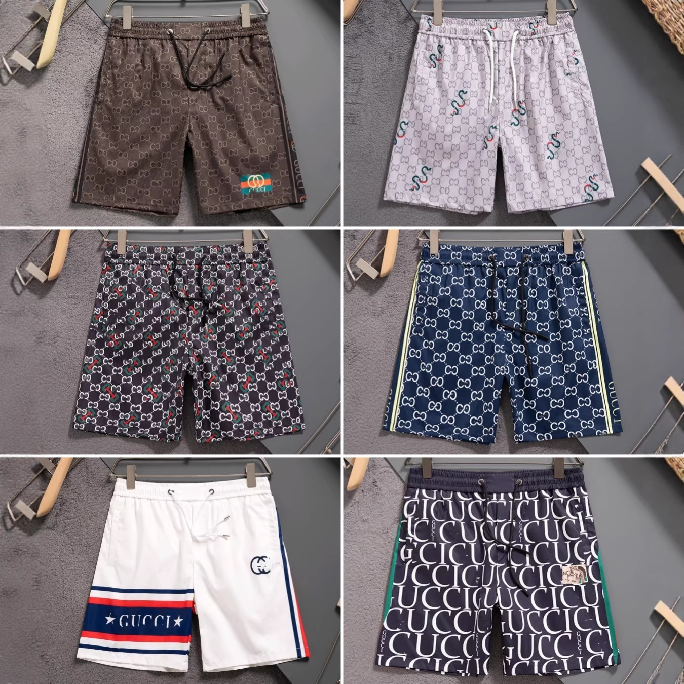 Authentic High-Quality New Quick-Dry European Trendy Brand Beach Shorts Fashion Casual Plaid Shorts Collection QC-foto från 1688 på Qualit.ly