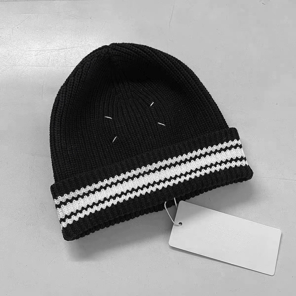 Classic 21Ss Four-Corner Patch Warm Knit Hat Autumn and Winter Unisex Striped Fashion Cold-Proof Wool Hat Beanie Fotografie QC de pe 1688 pe Qualit.ly