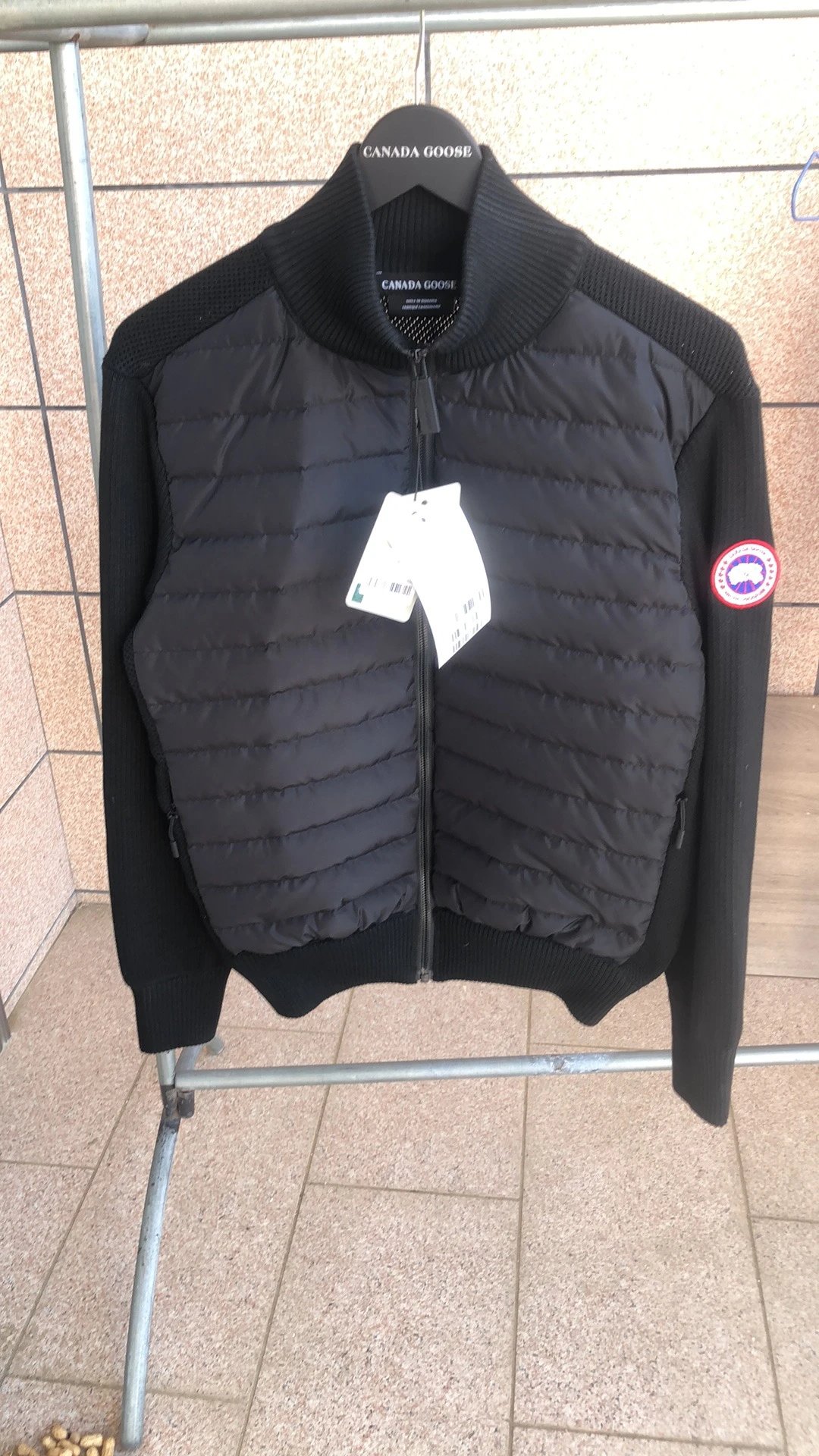 Canada Goose puffer vest knit jacket