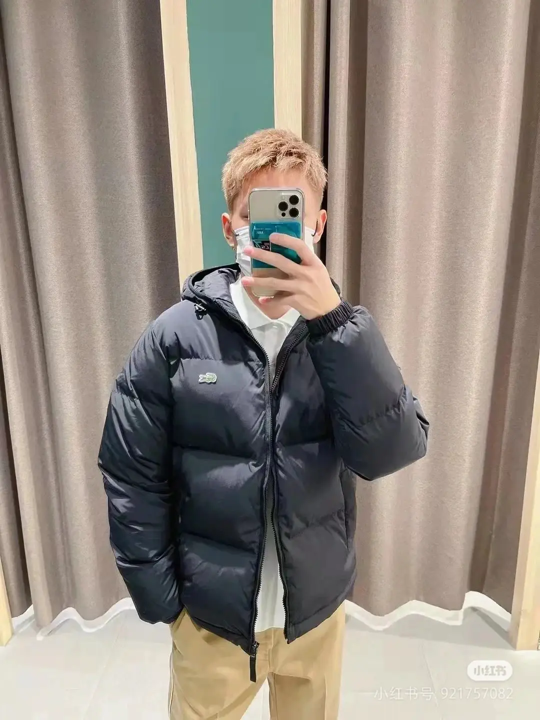 [yuan single] small fish boy classic models basic small label couple models hooded down jacket jacket