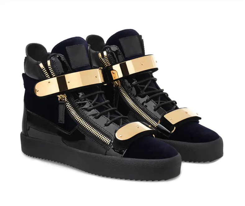 Fashion 2024 New arrival Gzc Men Classic Double Gold Buckle Fashion Casual High Top Sports Shoes Sneakers Student Trendy Shoes