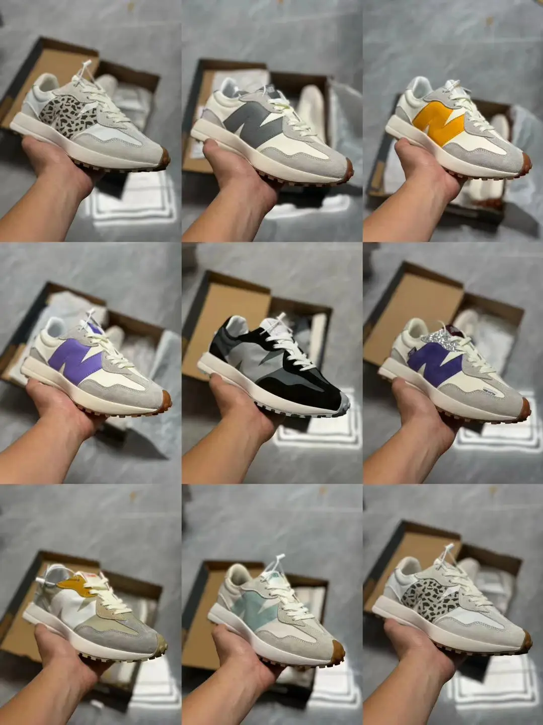 【纯原版本 工厂套现】有刷色 支持防伪蓝光 NB 327 正确进口翻毛皮料 手感细腻 正确中底布 情侣款复古运动鞋 跑步鞋 男女鞋
