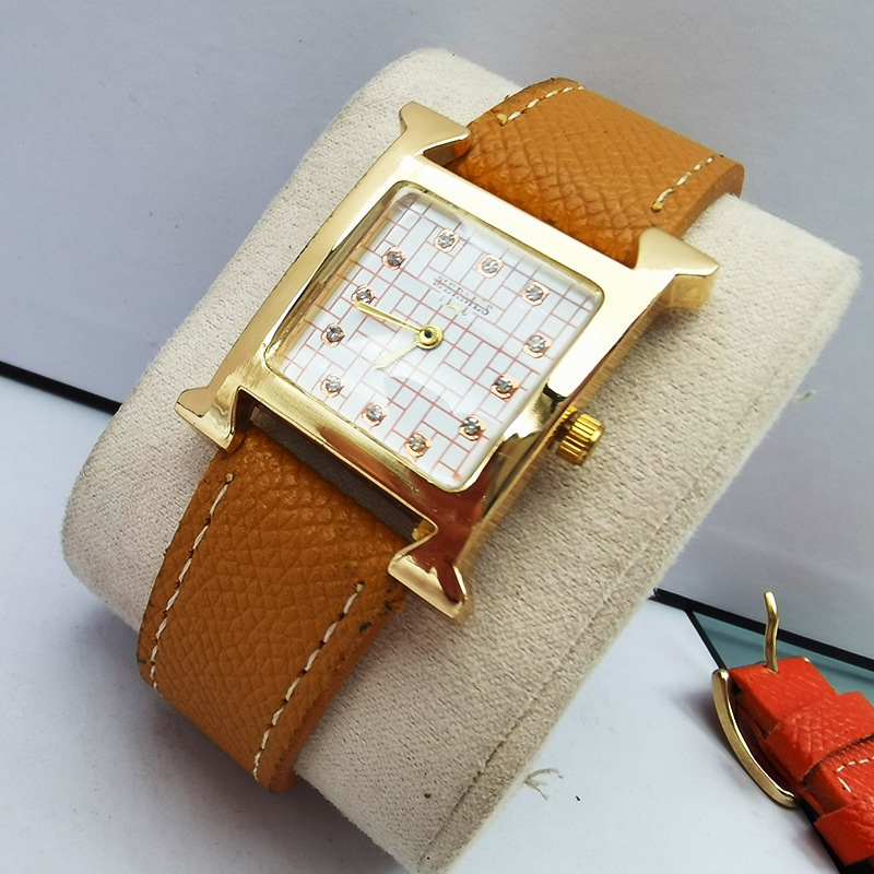 H TikTok Explosive Women's Watch Rectangular Simple Pointer Women's All-match Belt Quartz Waterproof Cross-border Watch