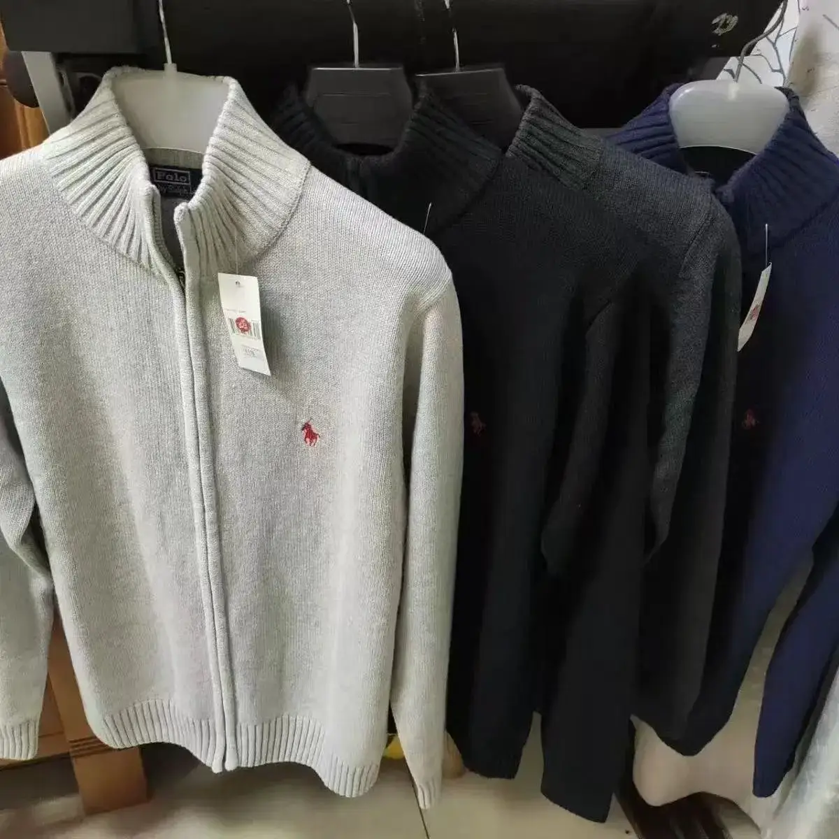 Autumn light luxury zipper explosion models stand-up collar co-ed jacket