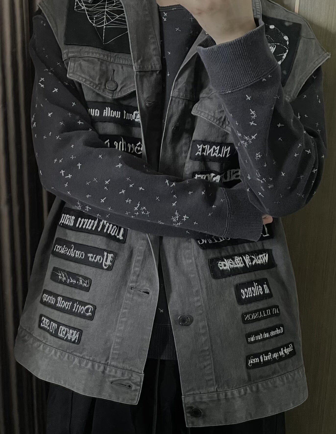 Undercover02 Witch Cross Full Print Sweatshirt, No Velcro Version Foto QC de TAOBAO na Qualit.ly