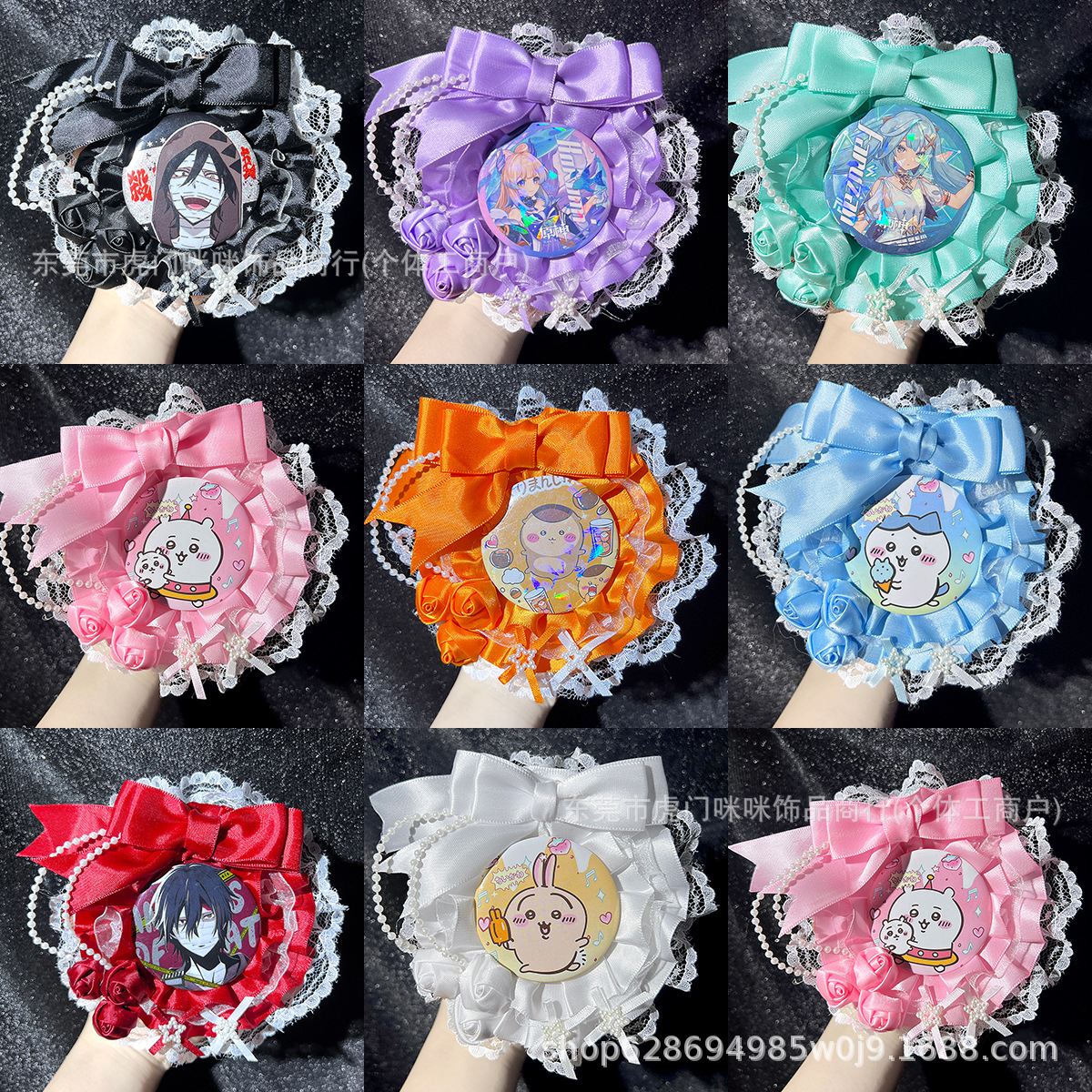 Ins Style Lace Finished Two-dimensional Small Jewelry DIY Handmade Pain Bag Gumei Badge Finished Animation Surrounding