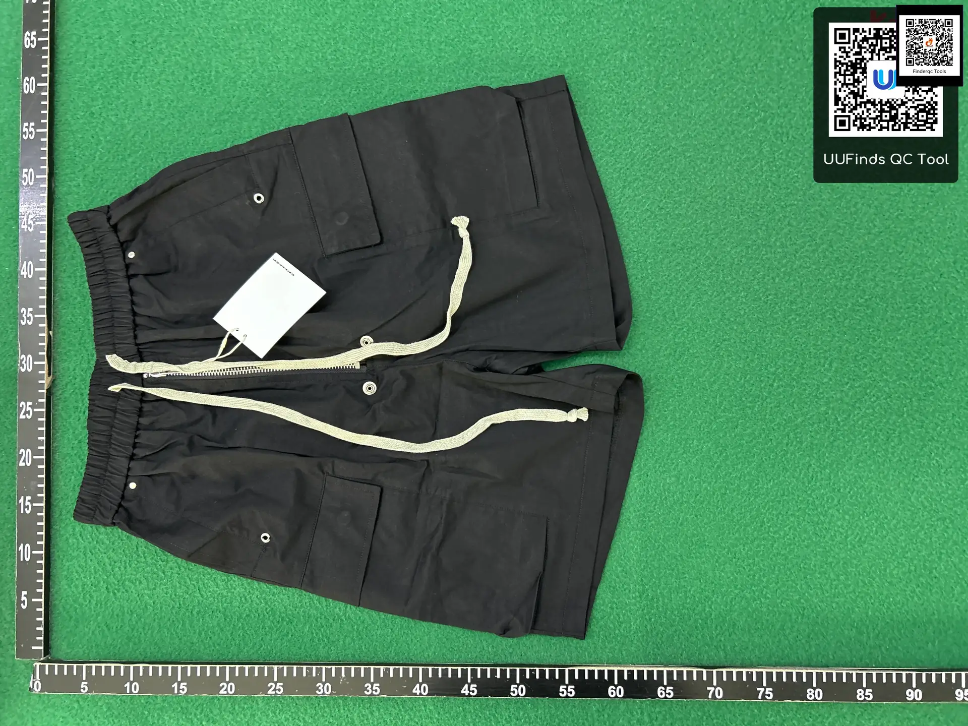 Rick Owens Black Cargo Shorts