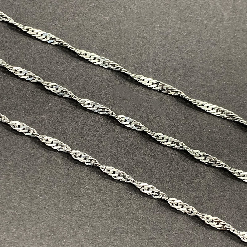 Stainless steel water wave chain jewelry chain DIY necklace bracelet tassel chain simple fashion personality fine chain spot