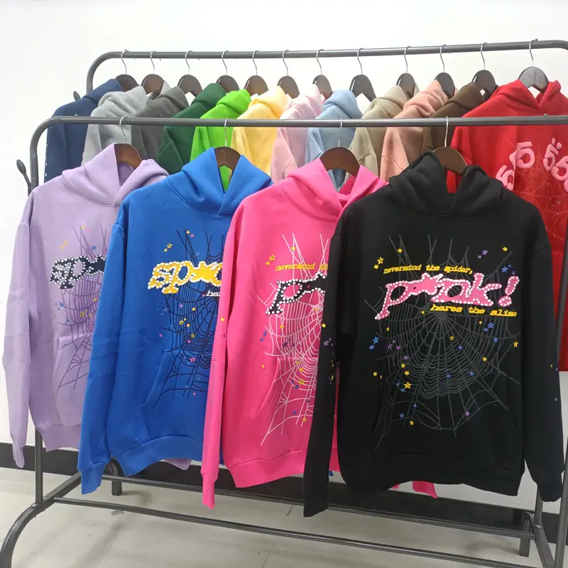 Factory Stock Foreign Trade Original 450g Fleece Thick Heavy Spider Hoodie Trendy Sweatshirt Hoodie