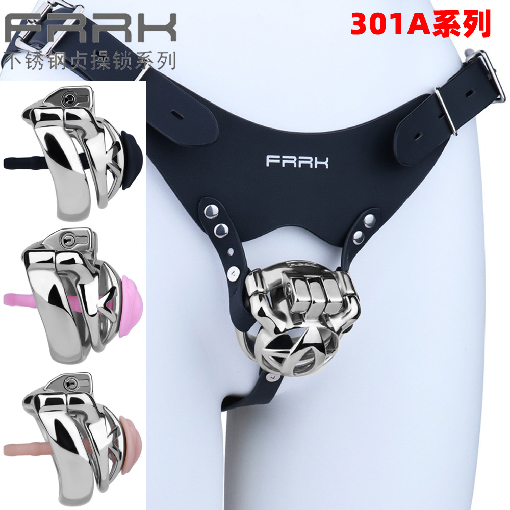 Fr-301A Men's Chastity Lock Short Cb Lock Penis Cage Wearable Stainless Steel Penis Lock Chastity Device Cross-Border