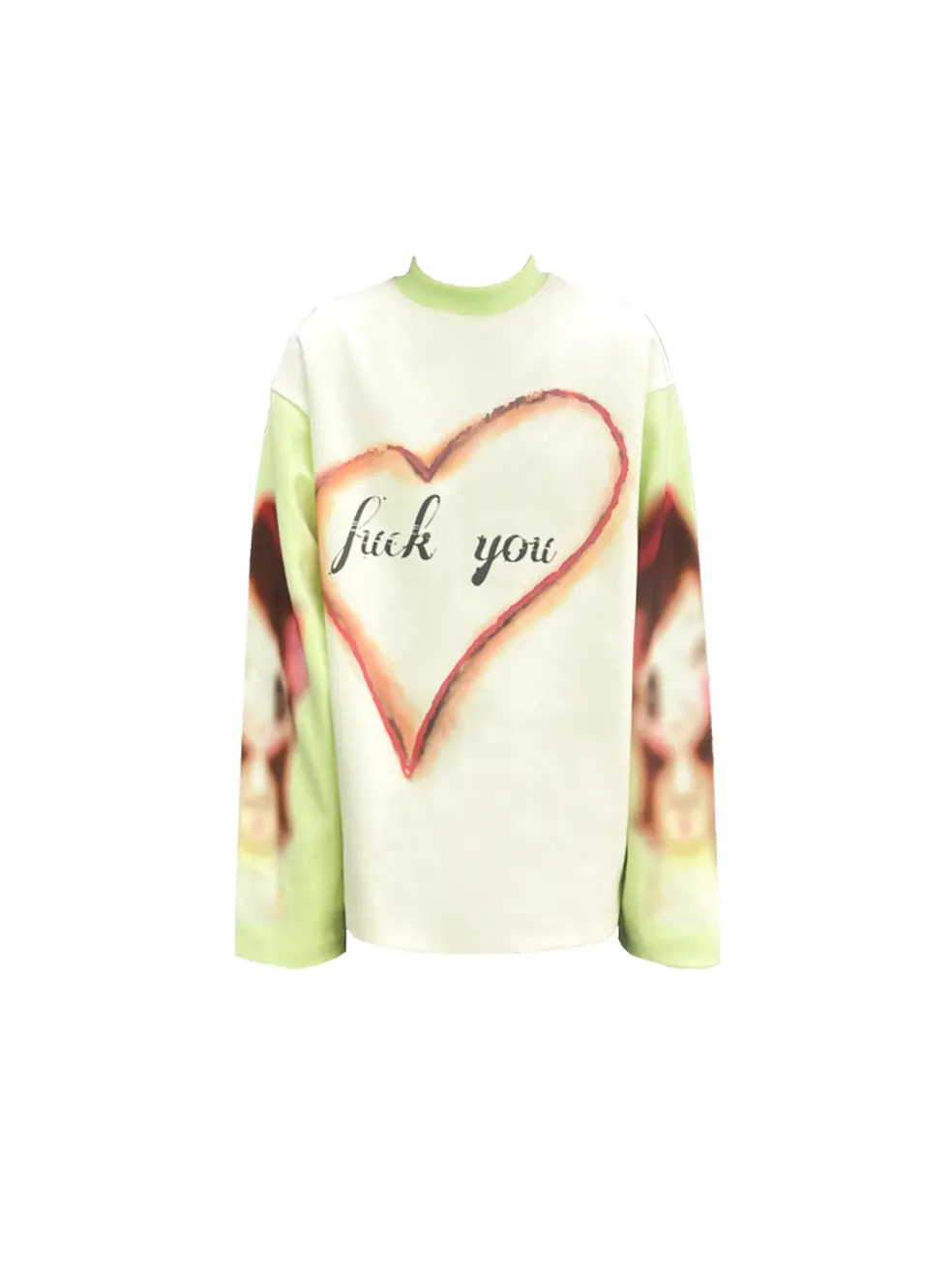Chai (Disassembled) Loveu Love-Themed Print Original Design Fun Autumn and Winter Heavyweight Couple Loose Long-Sleeve Sweatshirt