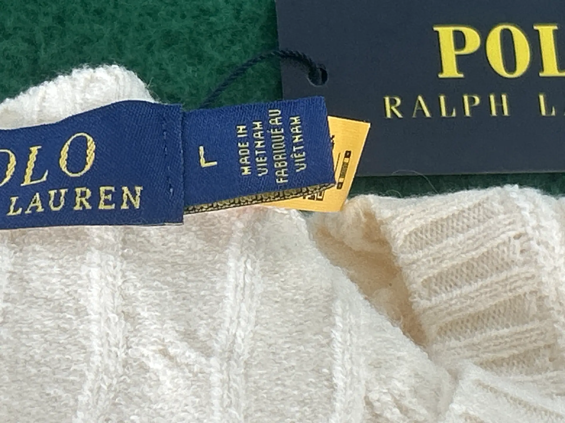 Polo Ralph Lauren Cream Cable Knit Sweater