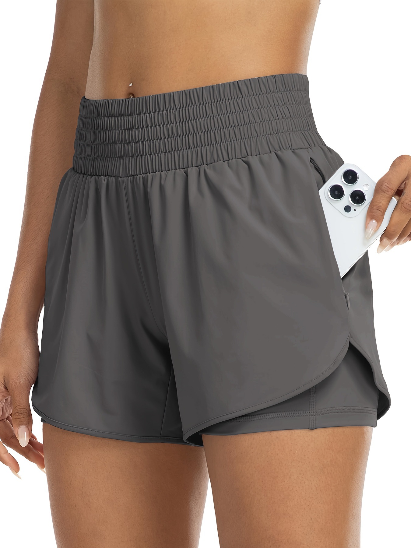C 15923 Women's High-Waisted Running Shorts Sports Shorts