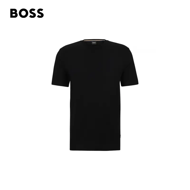 [100% Cotton] Boss Men 24 New arrival Cotton Plain Weave Knitting Regular Version Casual Short-Sleeved Round Neck T-Shirt