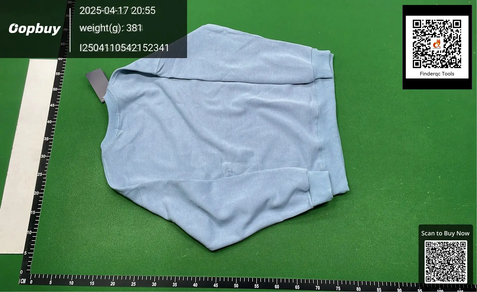 Light Blue Round Neck Hoodie
