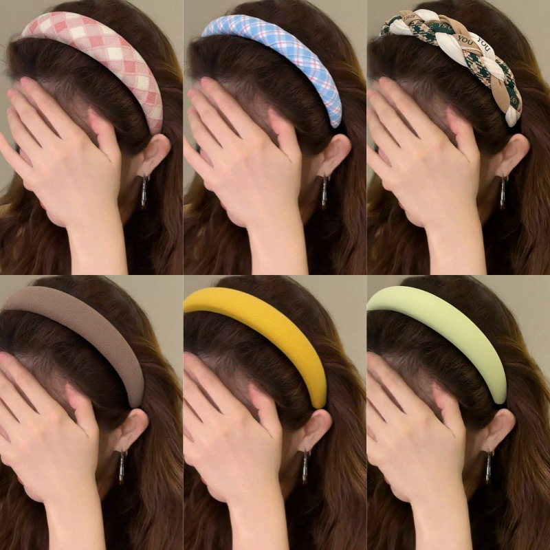 2026 New Stylish and Fashionable Hair Clips with an Elegant and High-End Feel, Colorful Sponge Headbands, Niche High-Top Headbands, Hair Accessories