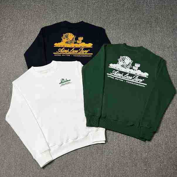 Cross-Border Aime Leon Dore Printed New York Queens Landmark Building Simple Casual Round Neck Sweatshirt Ald