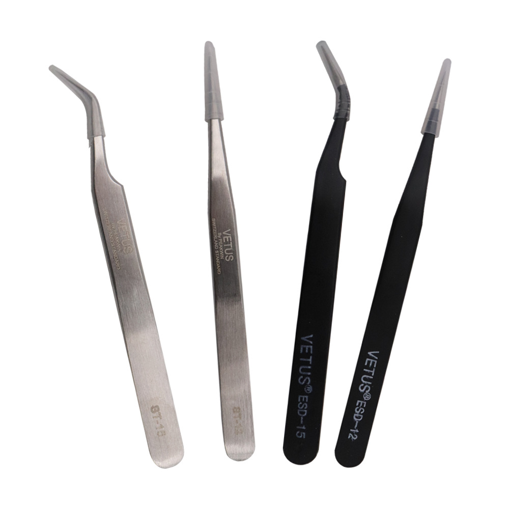 Eyelash Extension Tweezers with High Adhesion, Black Colorful Dolphin Clip Eyelash Applicator, Dolphin Clip Design