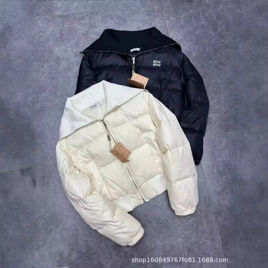Fashionable Brand Mm24 Autumn and Winter New Style Salty or Sweet Large Lapel Short down Jacket with Elastic Hem