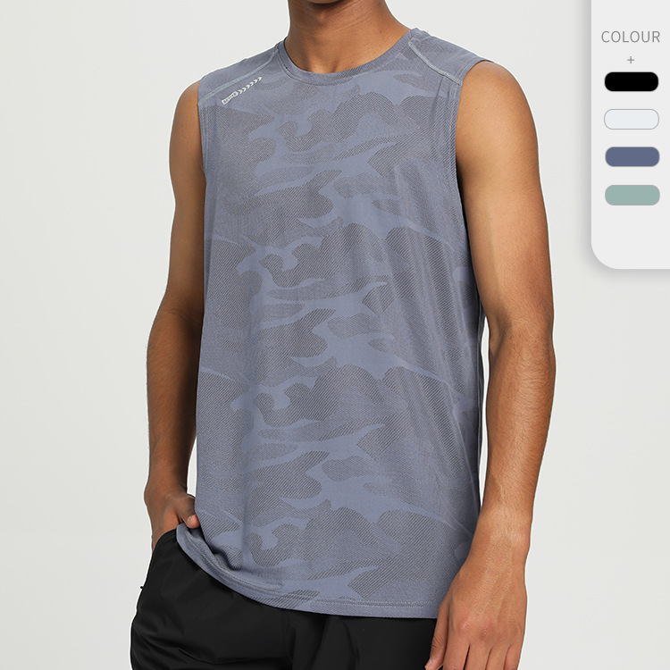 Vest Men's Loose Sports Sleeveless Summer Running Quick-drying Men's T-shirt Fitness Clothes Basketball Sweat-absorbing Training Clothes