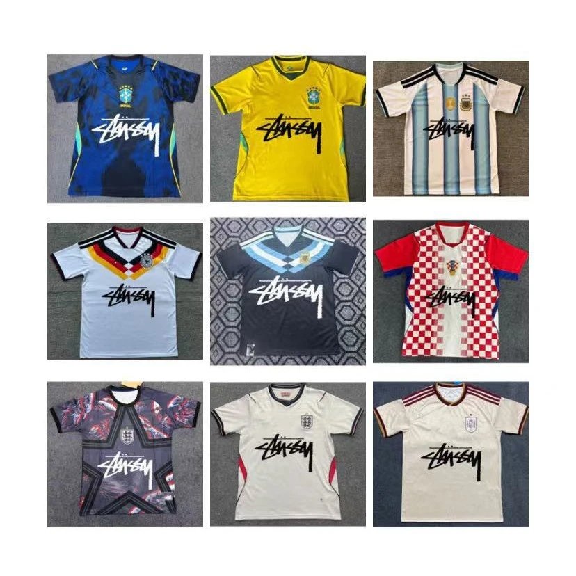 Stus球衣巴西签名版德国西班牙足球服球迷版短袖跨境球服