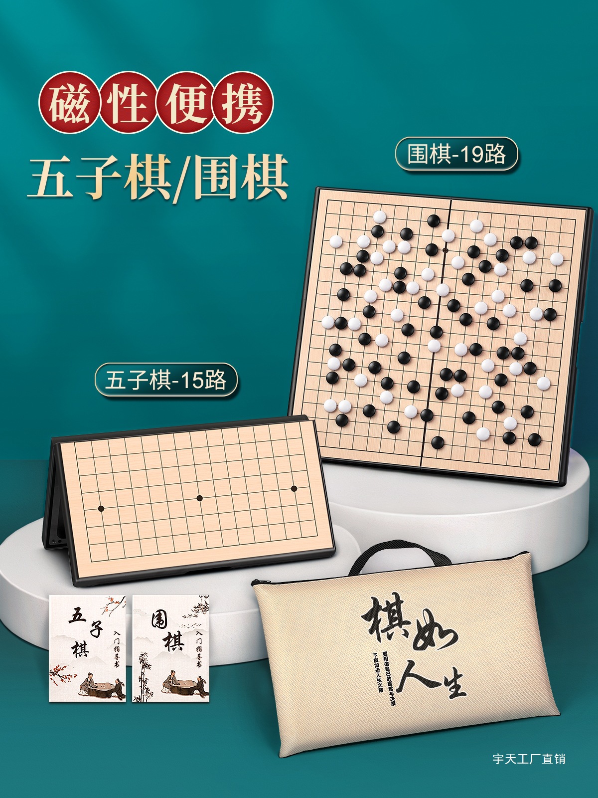 Magnetic Backgammon Go Pieces Kidsren's Beginner Set Primary School Students with Magnetic Standard Chessboard Adult Version Magnetic Yutian