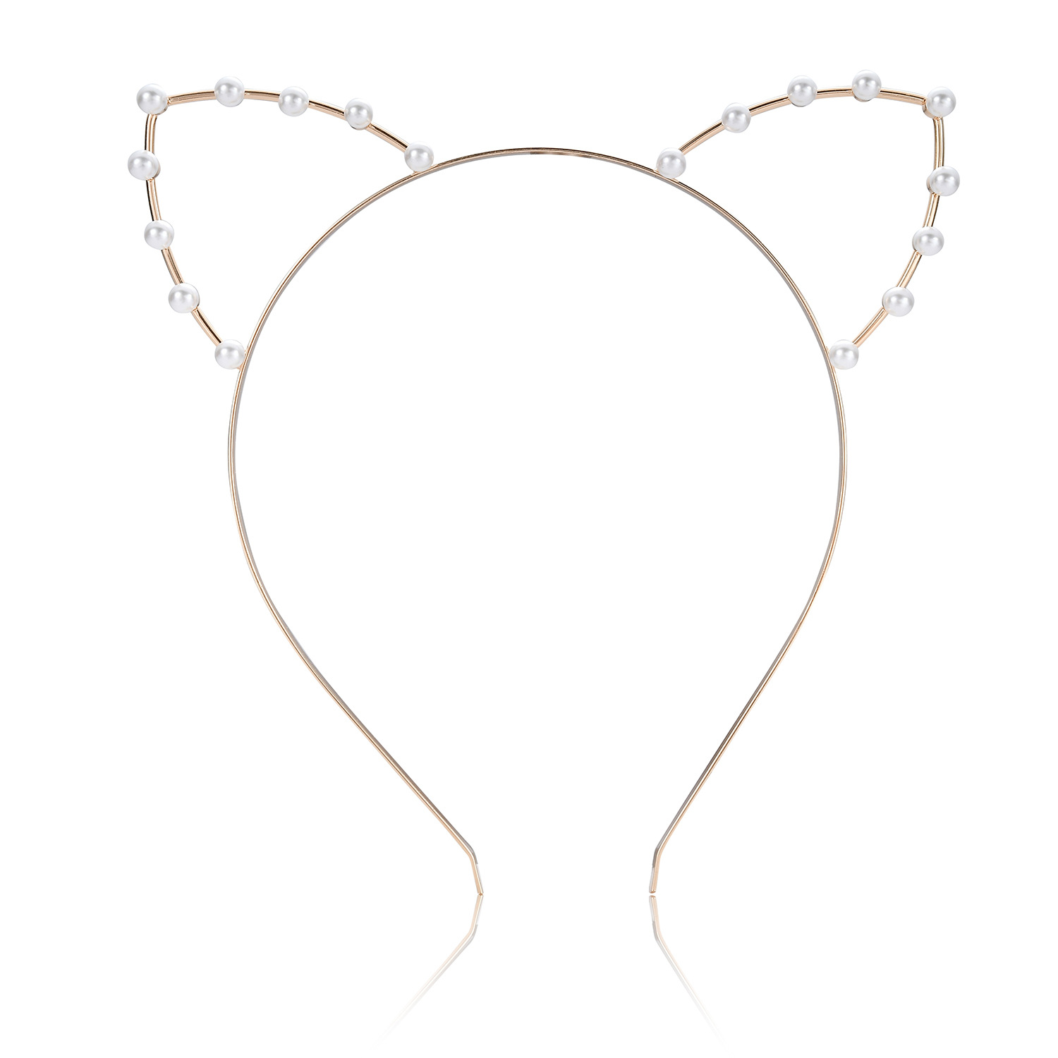 Ka ornaments Pearl cat ears hairband cute headdress hair accessories Christmas gift selling cute spare parts