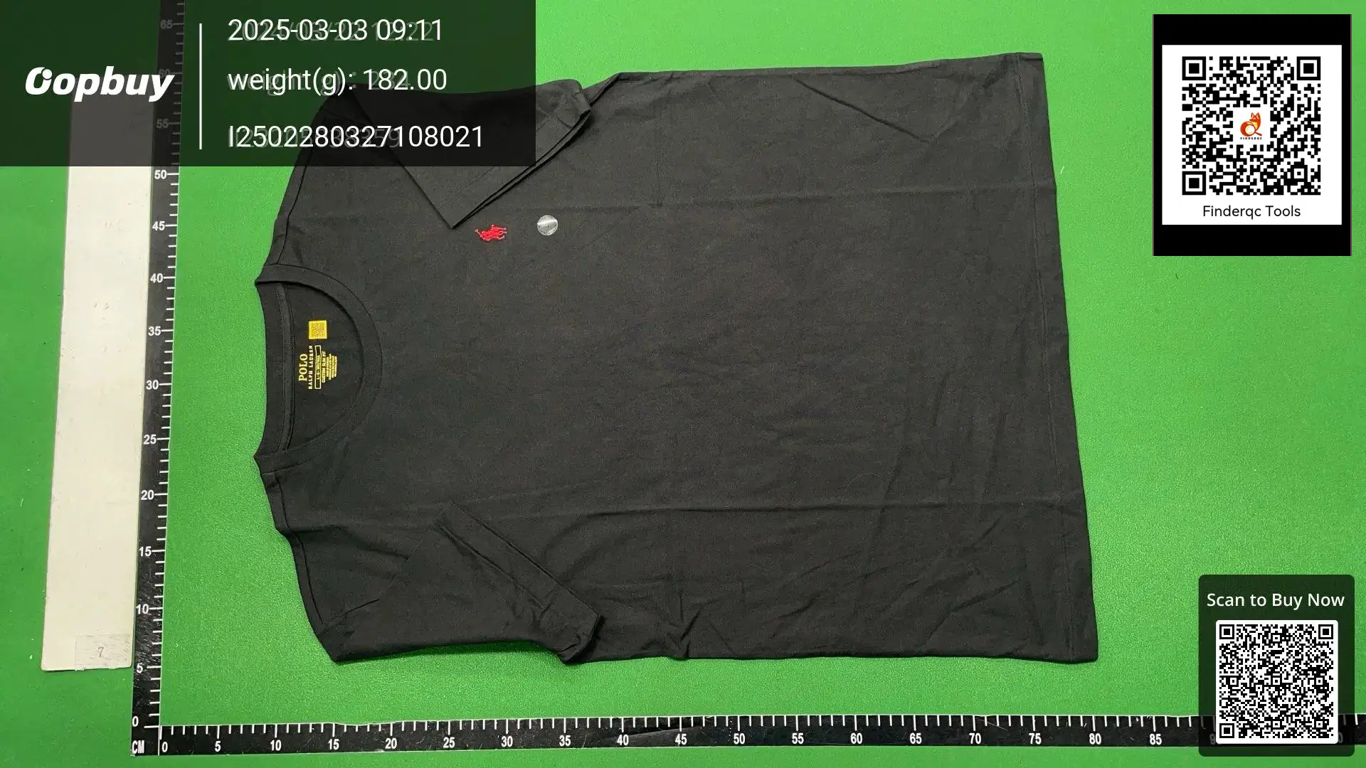 Ralph Lauren Custom Slim Fit Black T-Shirt