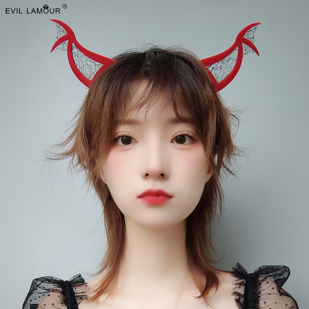 Halloween creative bat devil horn death headband funny carnival party spoof cute headband FG-37-1