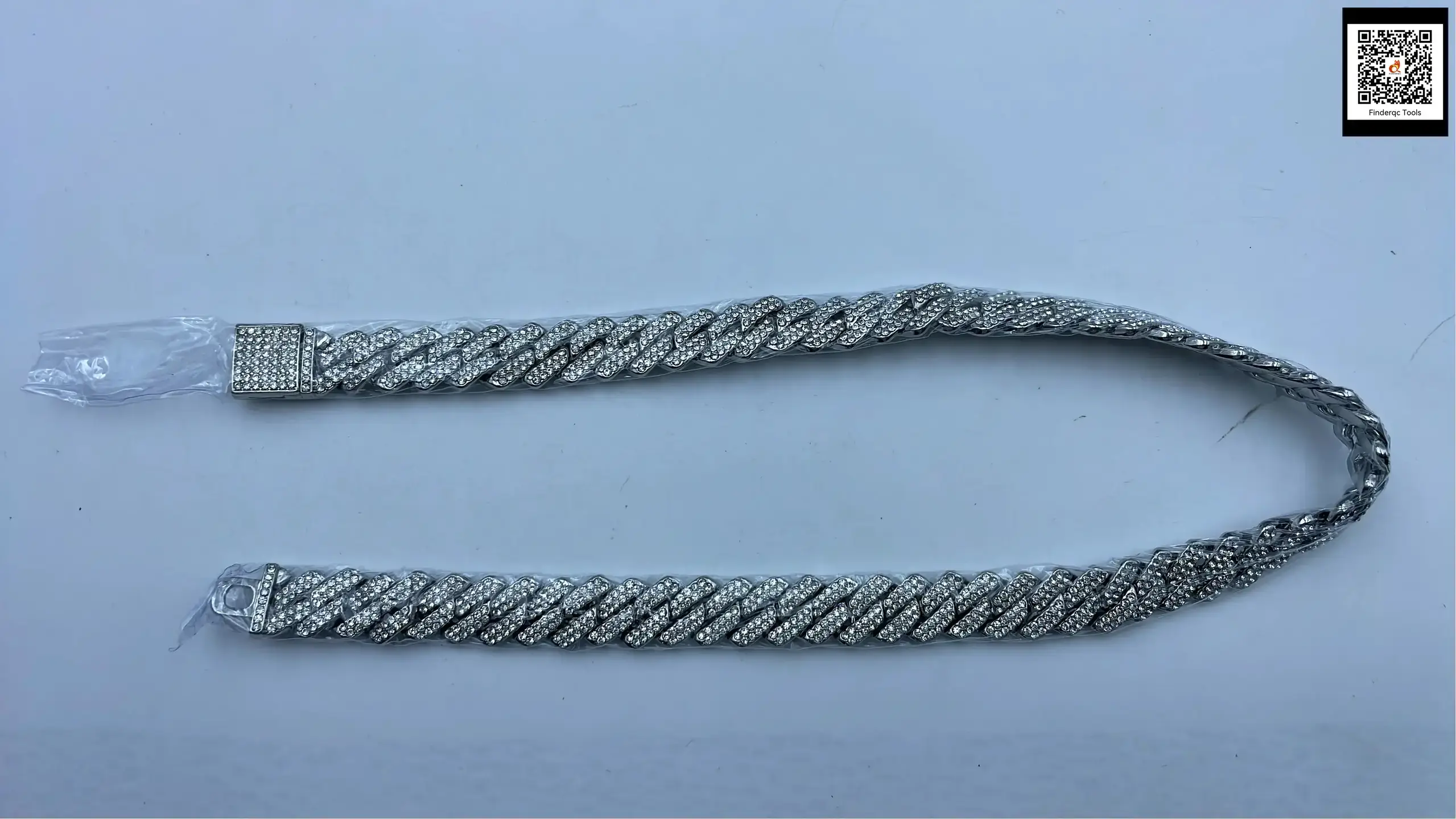 European and American hip-hop full-Diamond encryption Diamond Cuban chain men's necklace hipster exaggerated domineering clavicle chain neck chain accessories